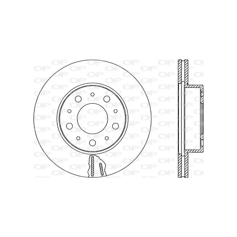 Jeu de 2 disques de frein avant OPEN PARTS BDR1609.20