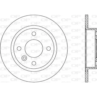 Jeu de 2 disques de frein arrière OPEN PARTS BDR1610.10
