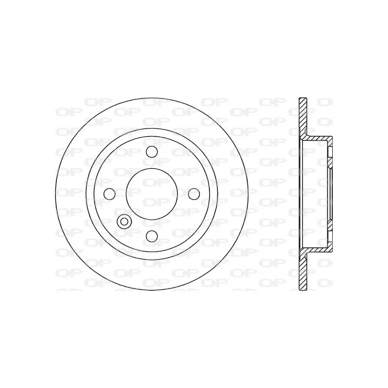 Jeu de 2 disques de frein arrière OPEN PARTS BDR1610.10