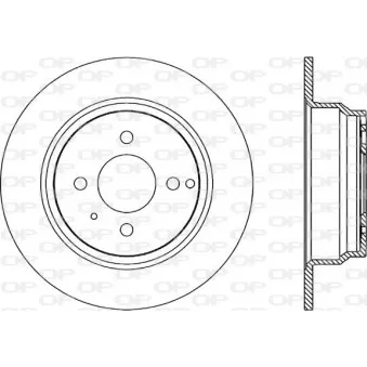 Jeu de 2 disques de frein arrière OPEN PARTS