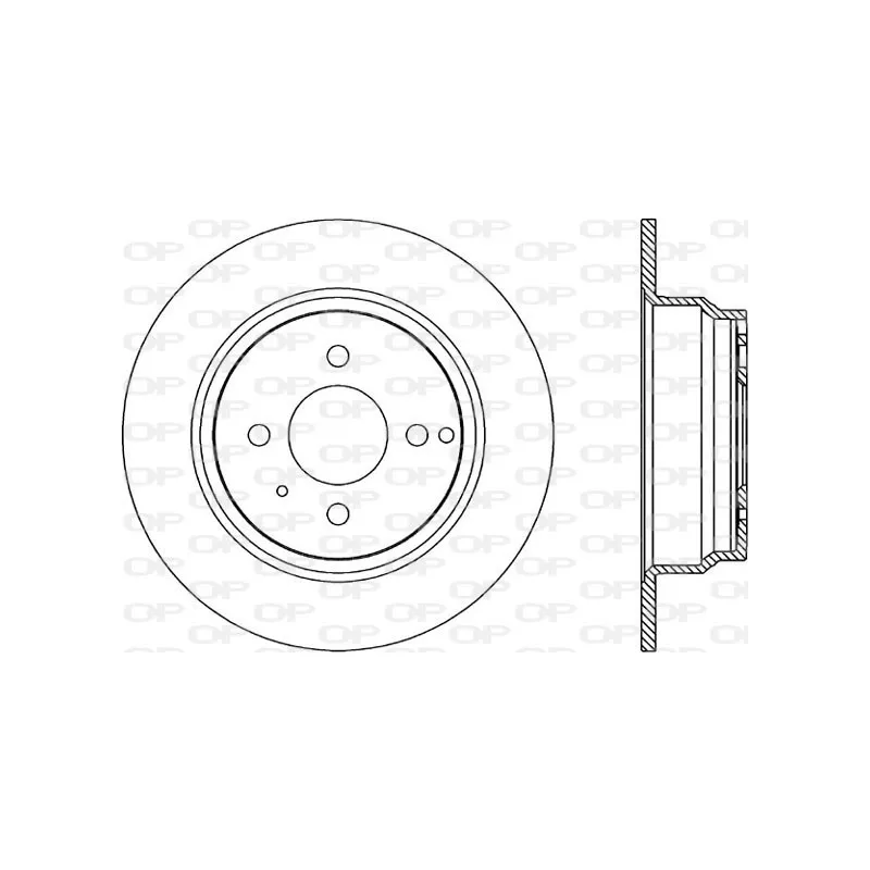 Jeu de 2 disques de frein arrière OPEN PARTS BDR1615.10