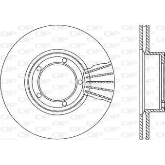 Jeu de 2 disques de frein avant OPEN PARTS BDR1664.20