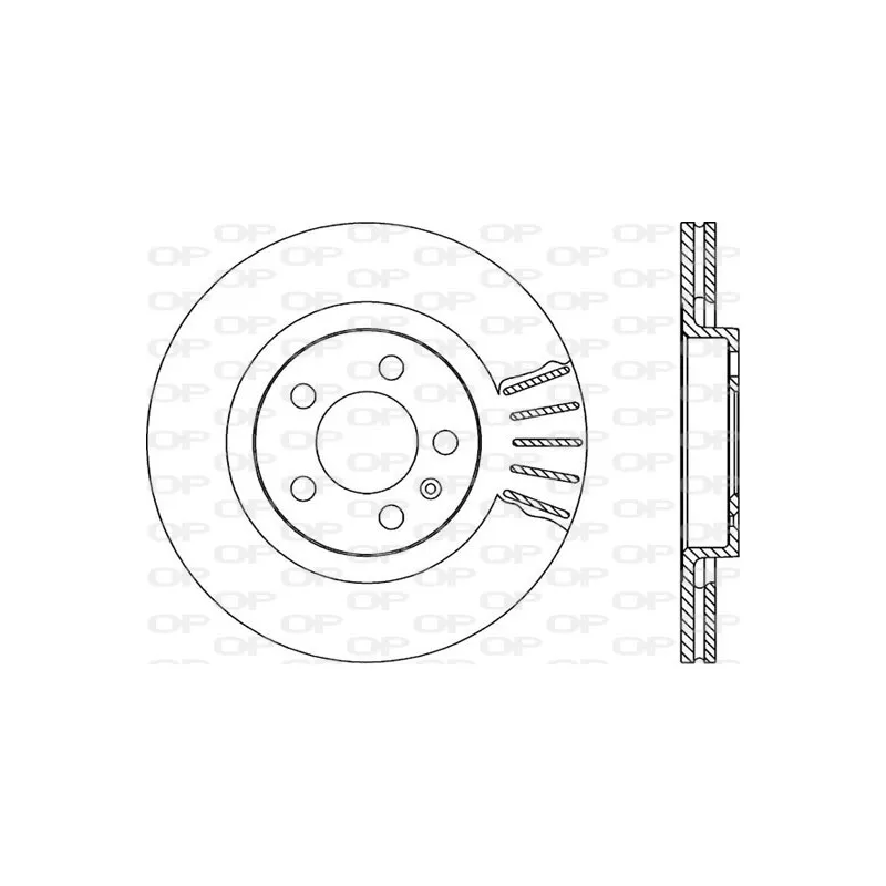 Jeu de 2 disques de frein avant OPEN PARTS BDR1666.20