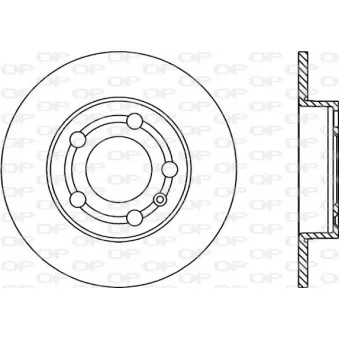 Jeu de 2 disques de frein arrière OPEN PARTS