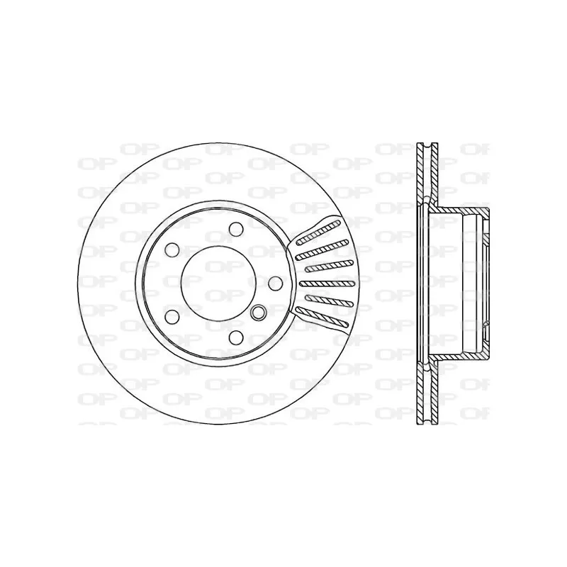 Jeu de 2 disques de frein avant OPEN PARTS BDR1669.20