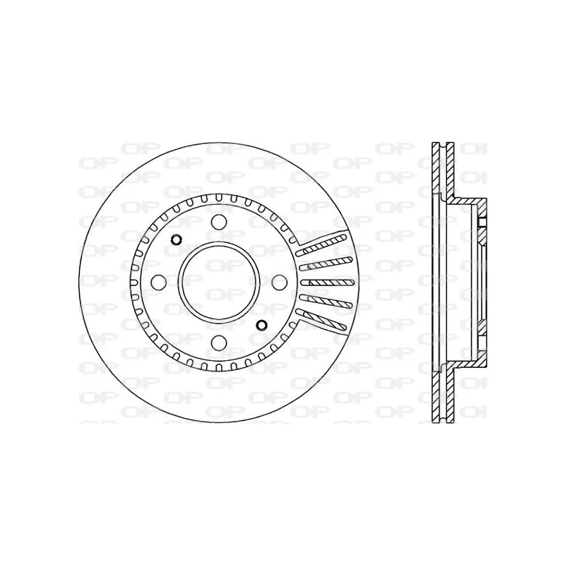 Jeu de 2 disques de frein avant OPEN PARTS BDR1707.20