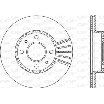 Jeu de 2 disques de frein avant OPEN PARTS BDR1708.20