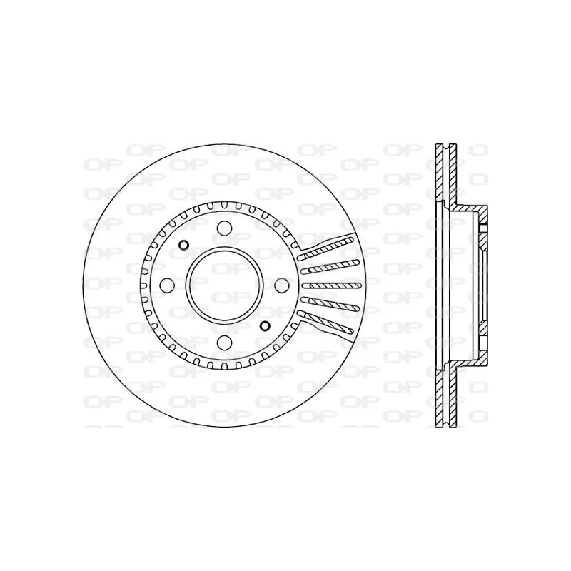 Jeu de 2 disques de frein avant OPEN PARTS BDR1708.20