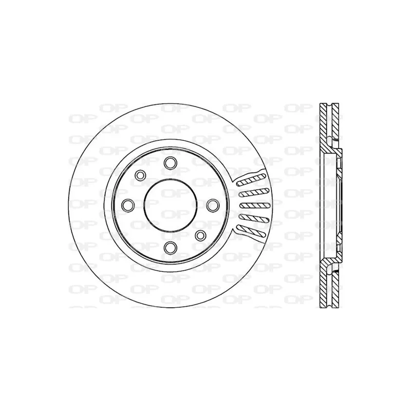 Jeu de 2 disques de frein avant OPEN PARTS BDR1714.20