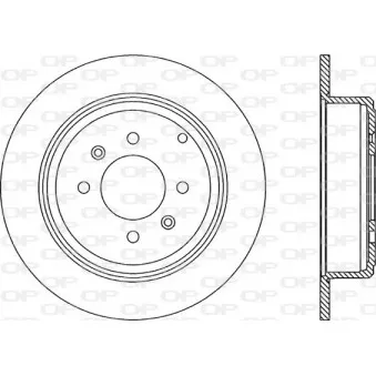 Jeu de 2 disques de frein arrière OPEN PARTS BDR1716.10