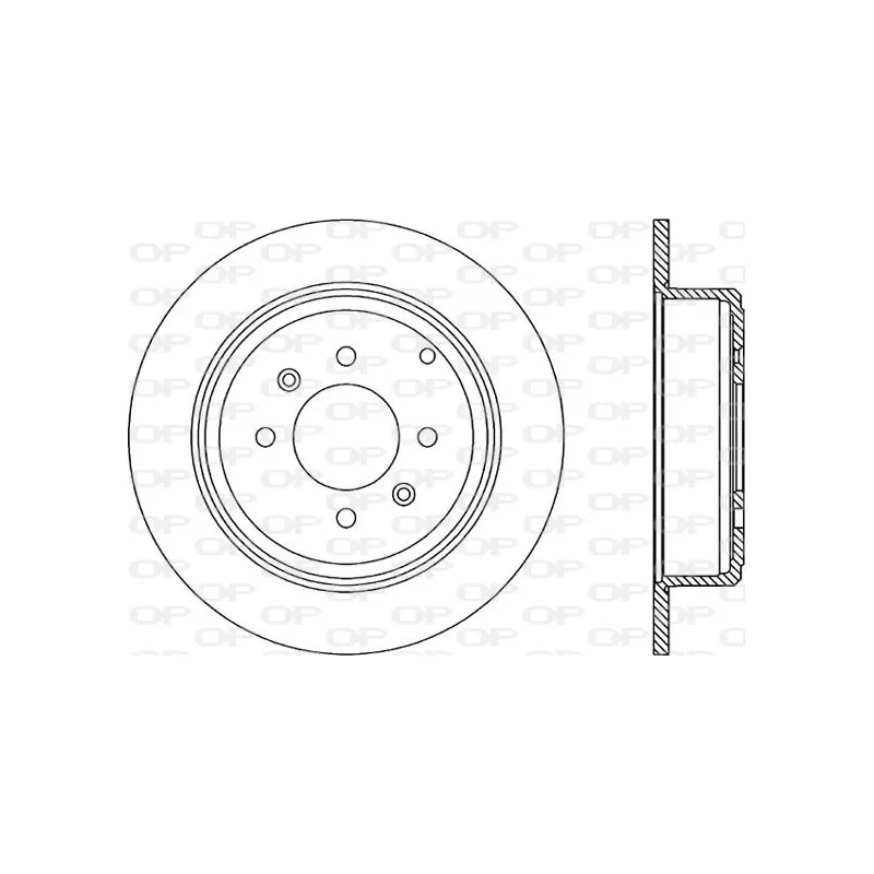Jeu de 2 disques de frein arrière OPEN PARTS BDR1716.10