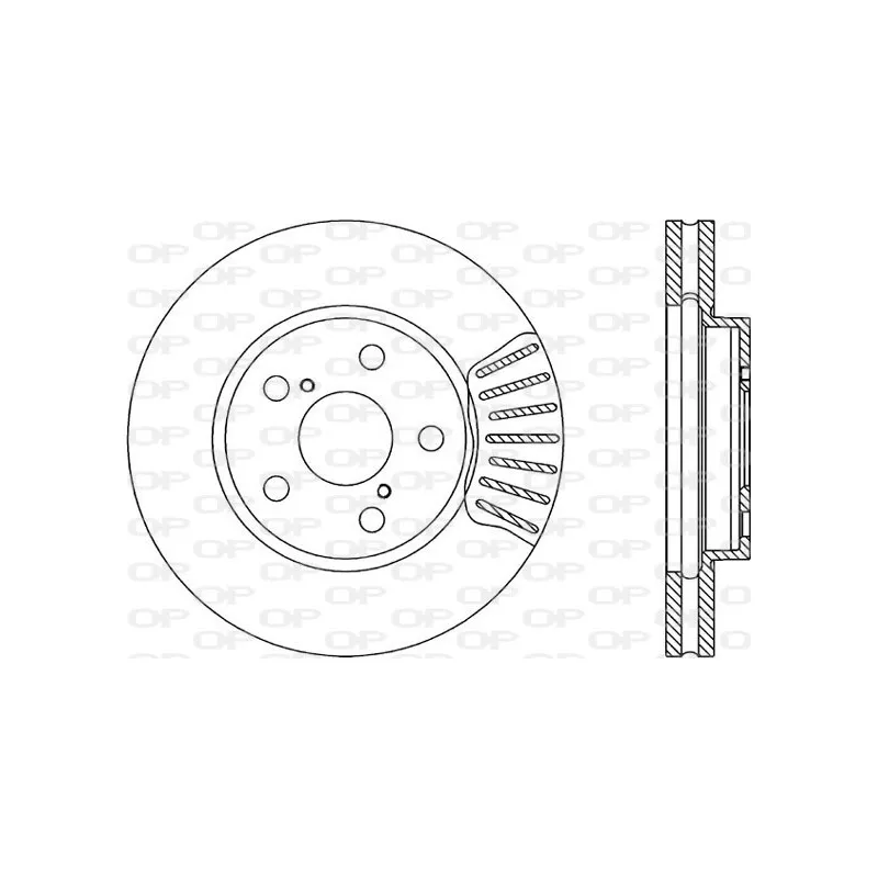 Jeu de 2 disques de frein avant OPEN PARTS BDR1727.20