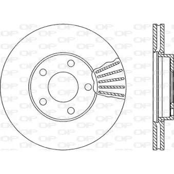 Jeu de 2 disques de frein avant OPEN PARTS BDR1732.20