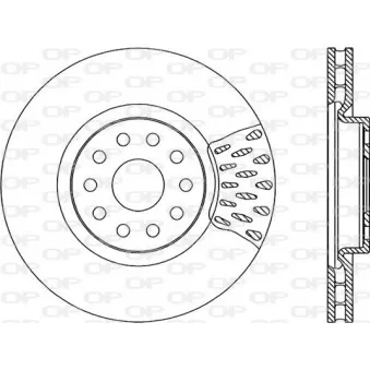 Jeu de 2 disques de frein avant OPEN PARTS BDR1737.20