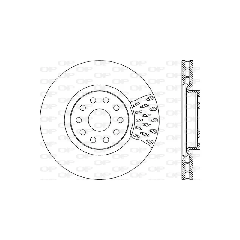 Jeu de 2 disques de frein avant OPEN PARTS BDR1737.20