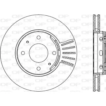 Jeu de 2 disques de frein avant OPEN PARTS BDR1738.20