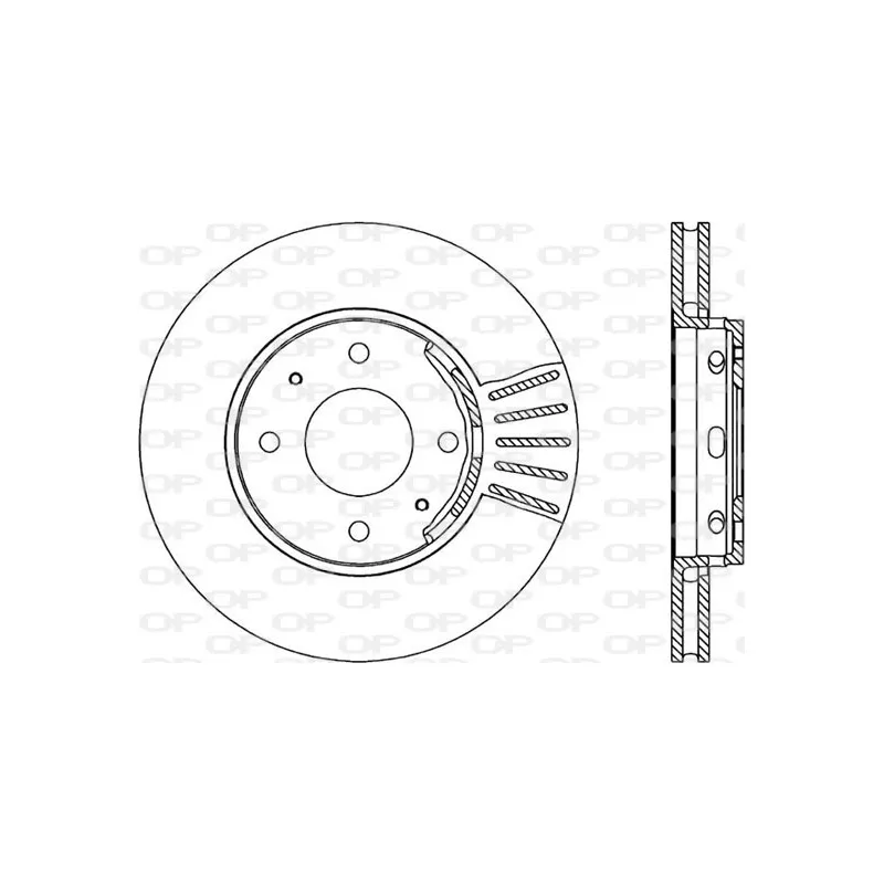 Jeu de 2 disques de frein avant OPEN PARTS BDR1738.20