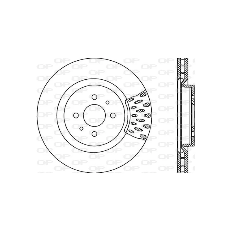 Jeu de 2 disques de frein avant OPEN PARTS BDR1741.20