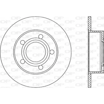 Jeu de 2 disques de frein arrière OPEN PARTS BDR1742.10