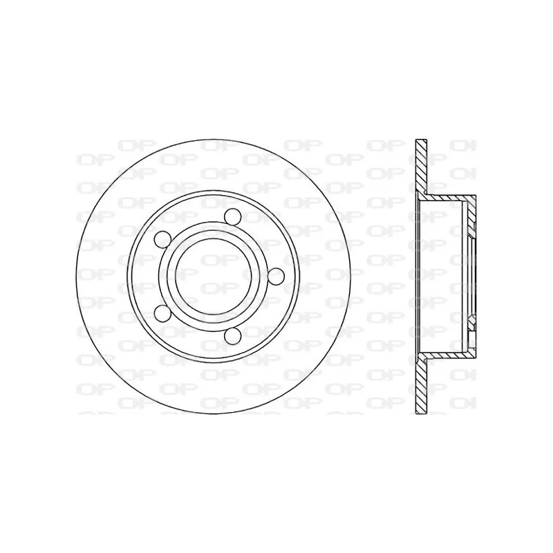 Jeu de 2 disques de frein arrière OPEN PARTS BDR1742.10