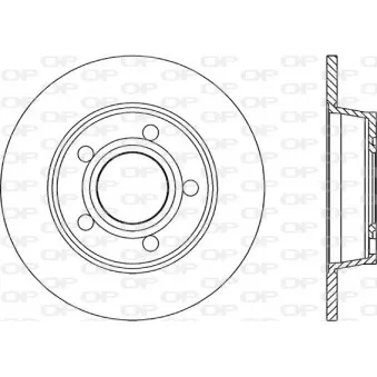 Jeu de 2 disques de frein arrière OPEN PARTS BDR1743.10