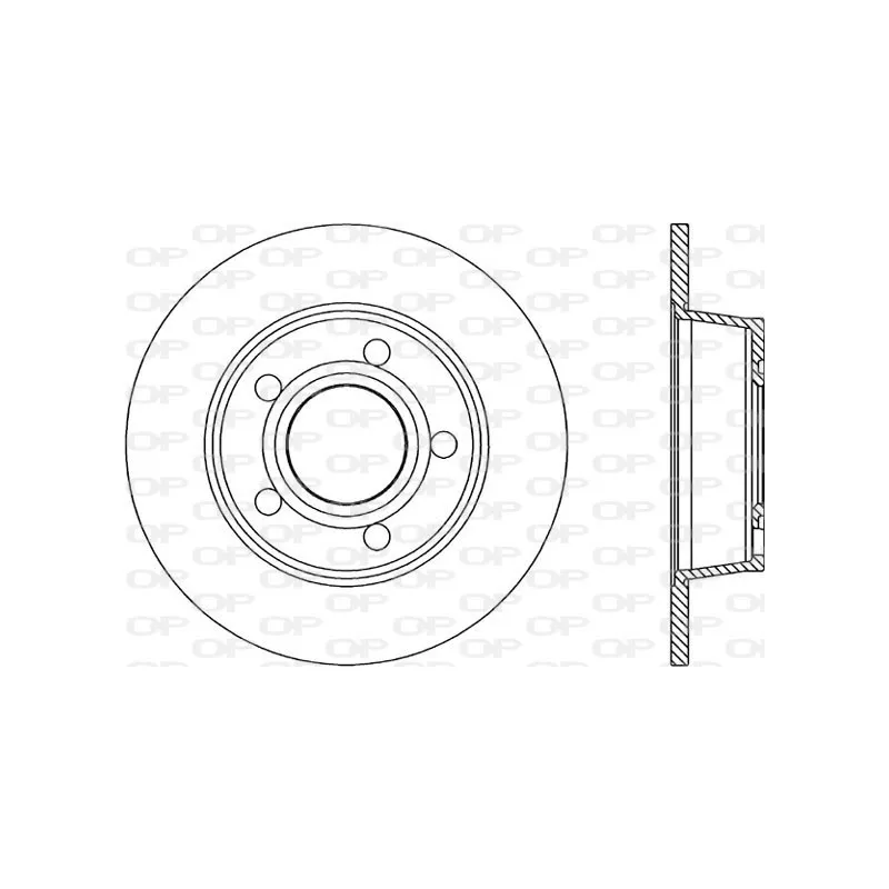 Jeu de 2 disques de frein arrière OPEN PARTS BDR1747.10