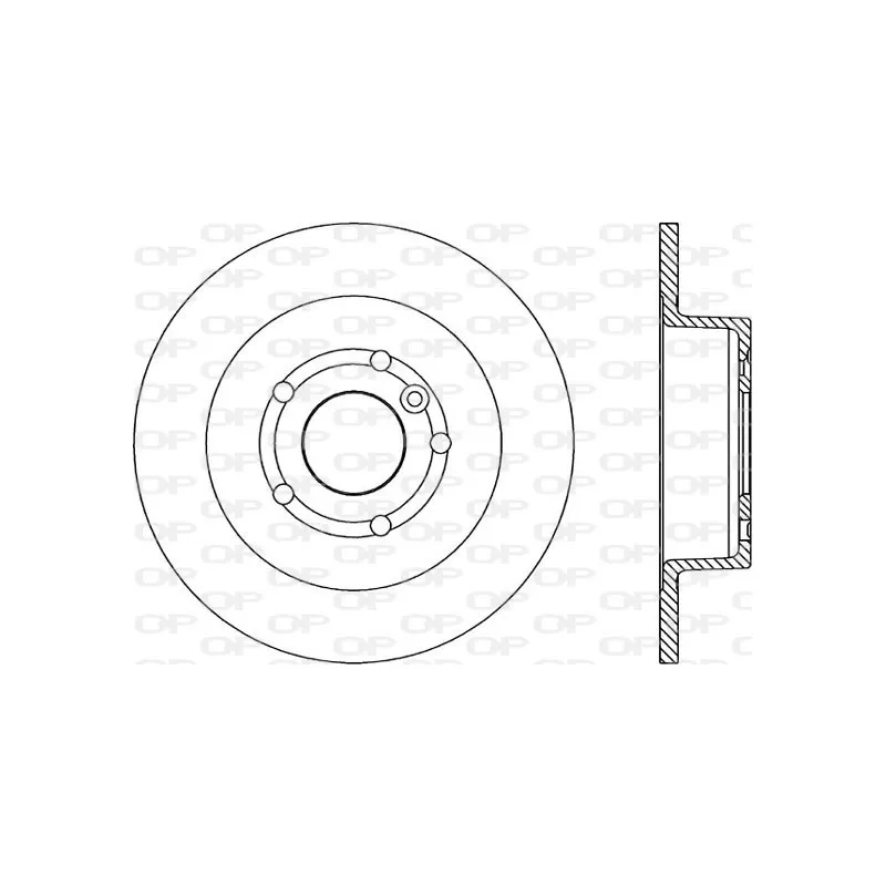 Jeu de 2 disques de frein arrière OPEN PARTS BDR1750.10