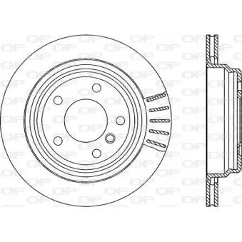 Jeu de 2 disques de frein arrière OPEN PARTS BDR1754.20