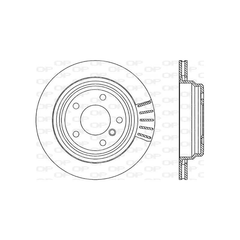 Jeu de 2 disques de frein arrière OPEN PARTS BDR1754.20