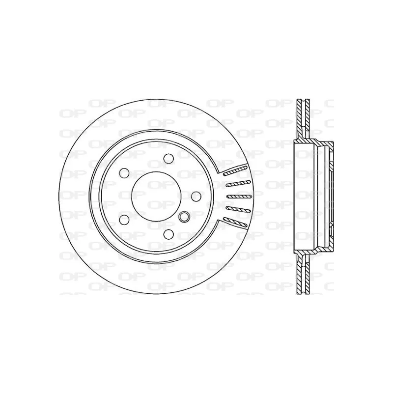 Jeu de 2 disques de frein arrière OPEN PARTS BDR1758.20