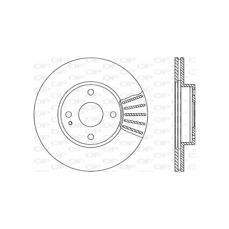 Jeu de 2 disques de frein avant OPEN PARTS BDR1780.20