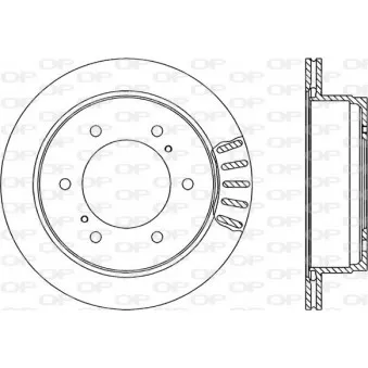 Jeu de 2 disques de frein arrière OPEN PARTS BDR1796.20