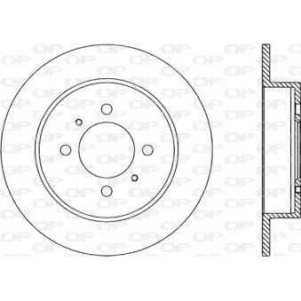 Jeu de 2 disques de frein arrière OPEN PARTS BDR1800.10
