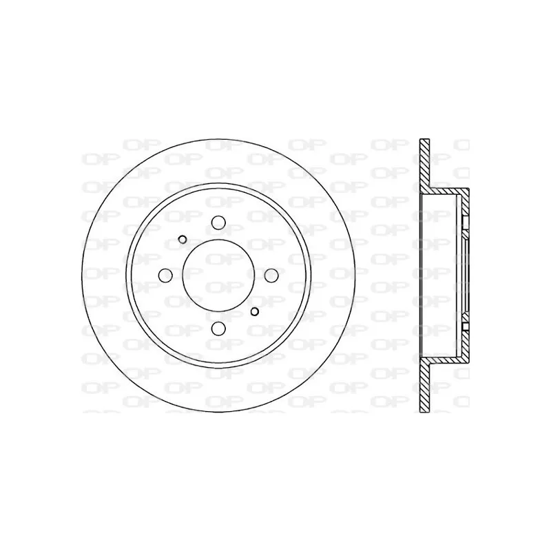 Jeu de 2 disques de frein arrière OPEN PARTS BDR1800.10