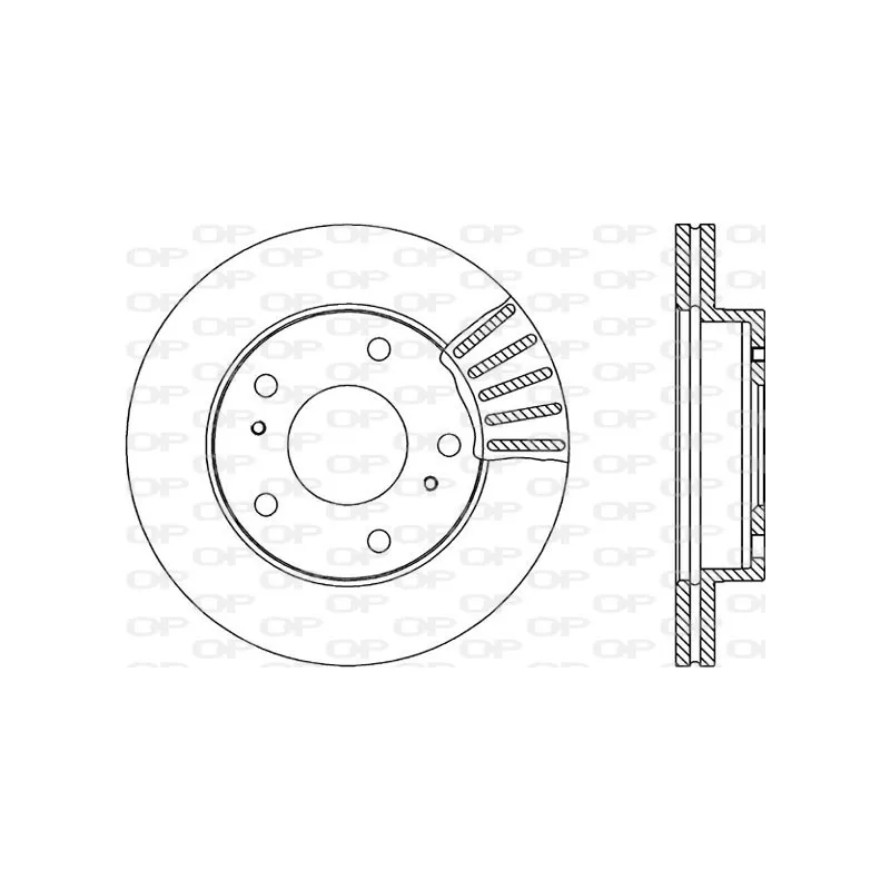 Jeu de 2 disques de frein avant OPEN PARTS BDR1801.20