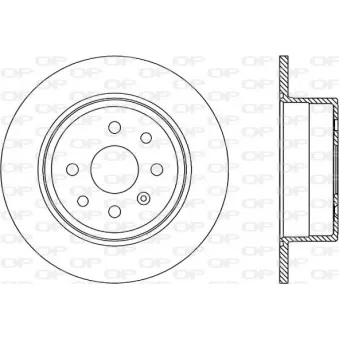 Jeu de 2 disques de frein arrière OPEN PARTS BDR1804.10