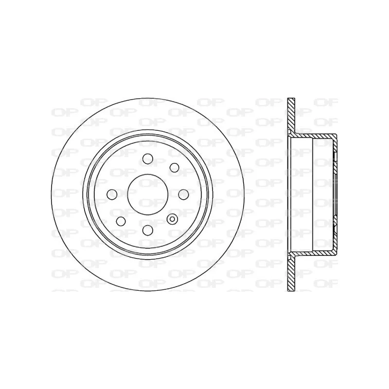 Jeu de 2 disques de frein arrière OPEN PARTS BDR1804.10