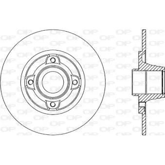 Jeu de 2 disques de frein arrière OPEN PARTS BDR1812.10