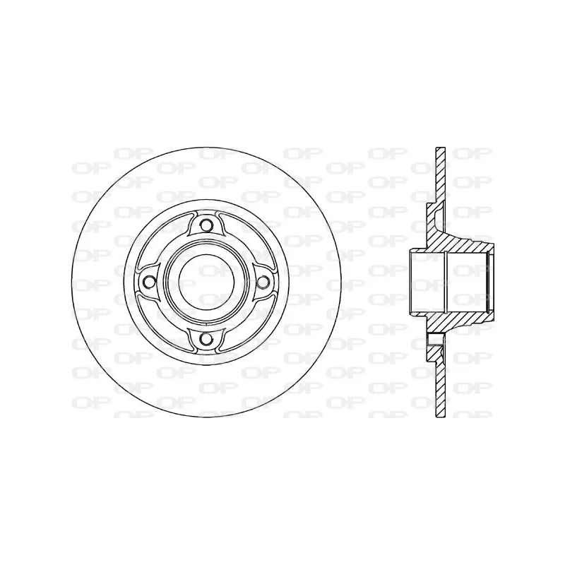 Jeu de 2 disques de frein arrière OPEN PARTS BDR1812.10