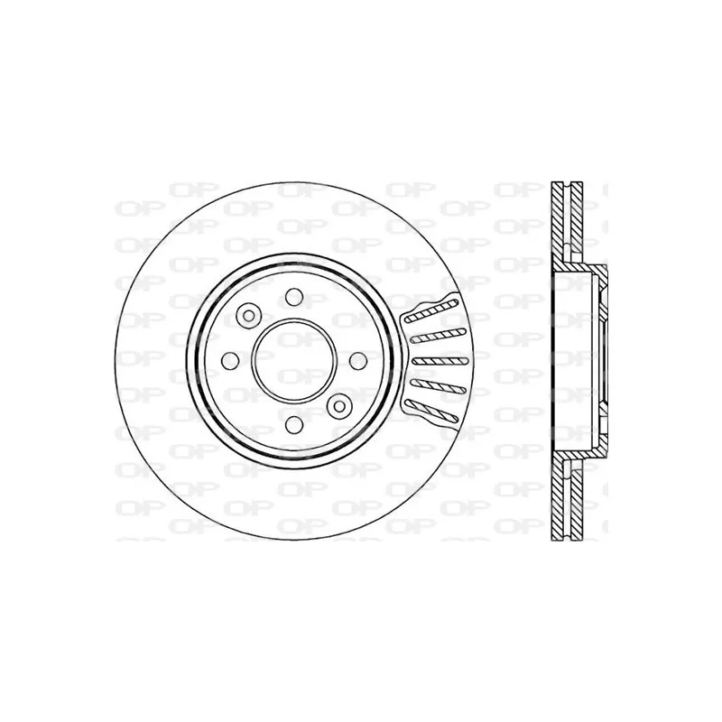 Jeu de 2 disques de frein avant OPEN PARTS BDR1815.20