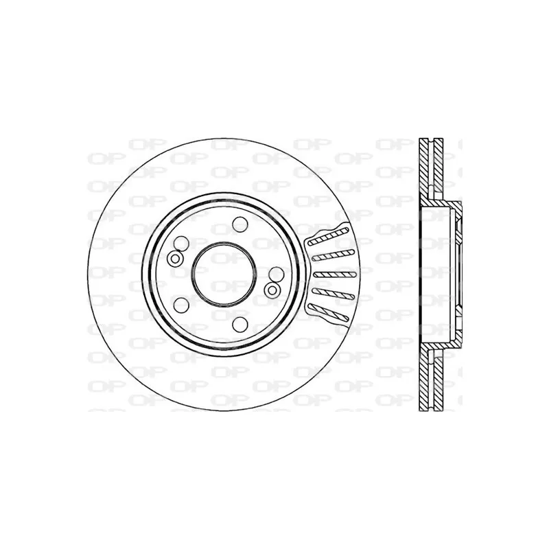Jeu de 2 disques de frein avant OPEN PARTS BDR1816.20