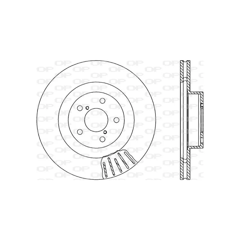 Jeu de 2 disques de frein avant OPEN PARTS BDR1819.20