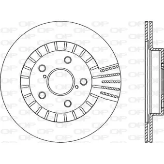 Jeu de 2 disques de frein avant OPEN PARTS BDR1838.20