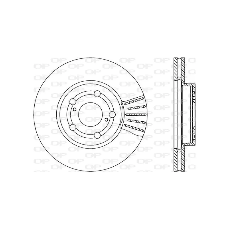 Jeu de 2 disques de frein avant OPEN PARTS BDR1840.20
