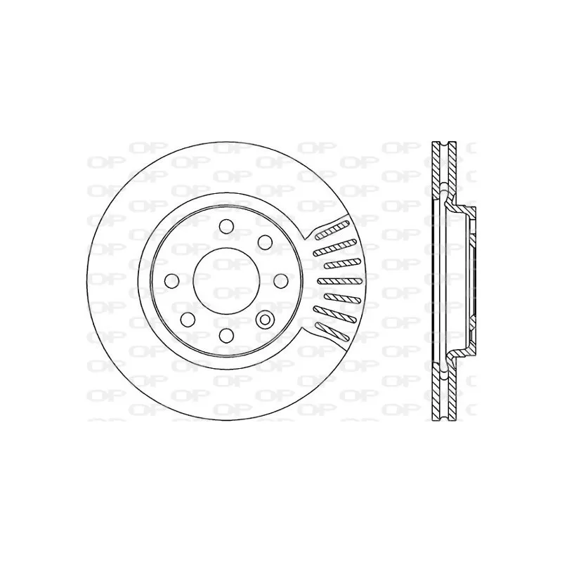 Jeu de 2 disques de frein avant OPEN PARTS BDR1845.20