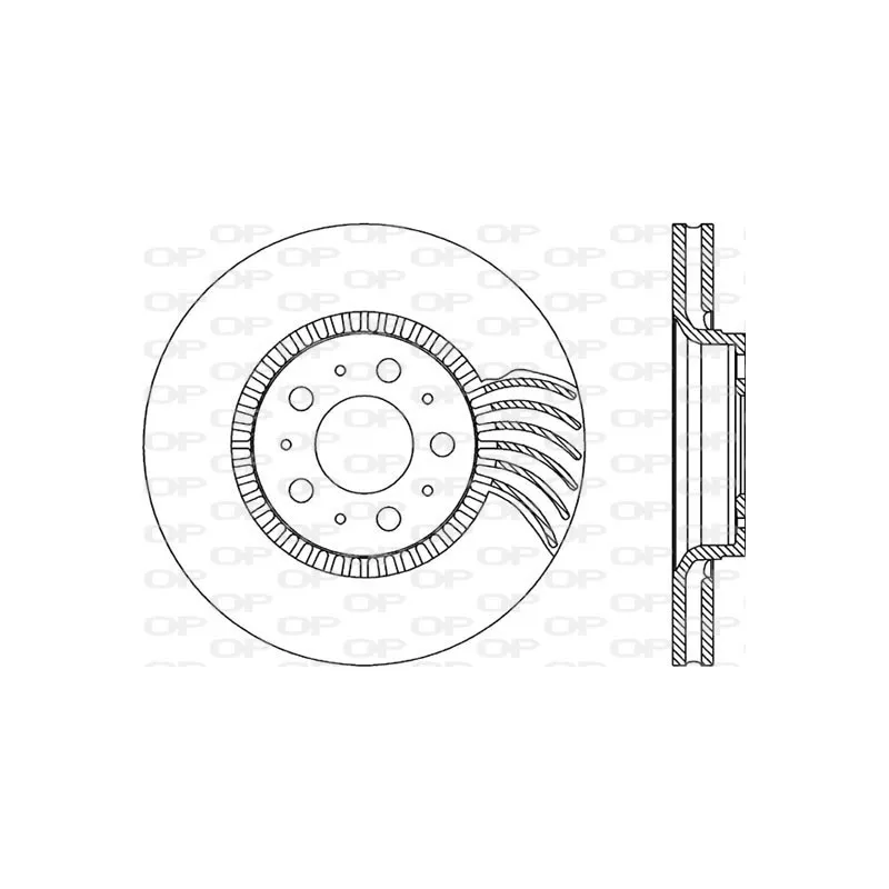 Jeu de 2 disques de frein avant OPEN PARTS BDR1846.20