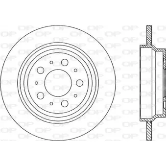 Jeu de 2 disques de frein arrière OPEN PARTS BDR1847.10