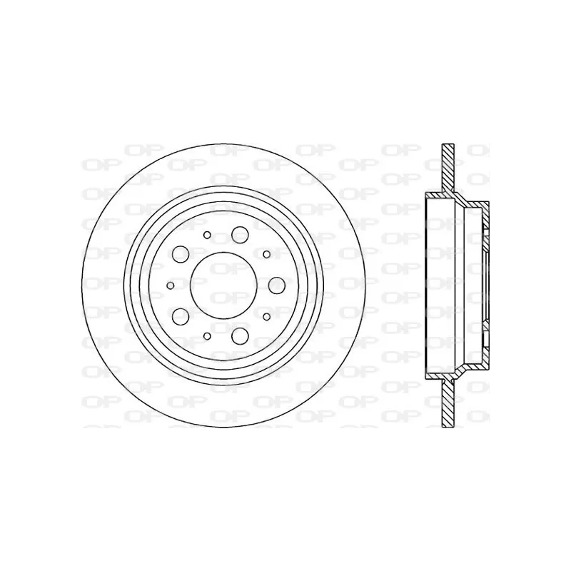 Jeu de 2 disques de frein arrière OPEN PARTS BDR1847.10