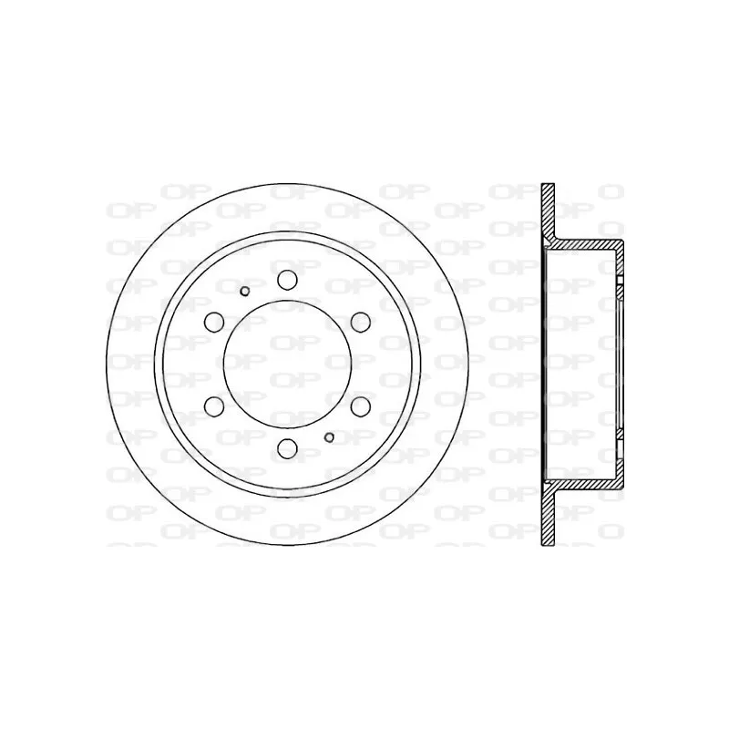 Jeu de 2 disques de frein arrière OPEN PARTS BDR1860.10