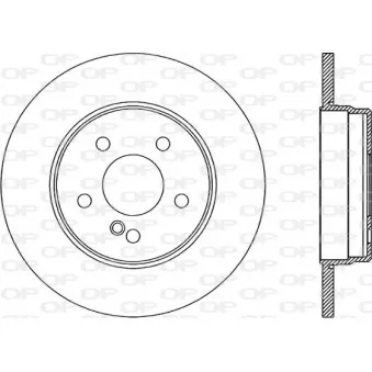 Jeu de 2 disques de frein arrière OPEN PARTS BDR1861.10